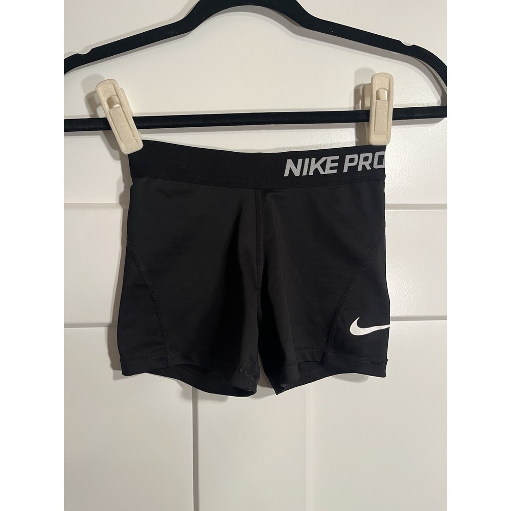 Nike Pro Dri-FIT Women’s Small Black Compression Shorts Training Gym Running